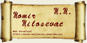 Momir Miloševac vizit kartica